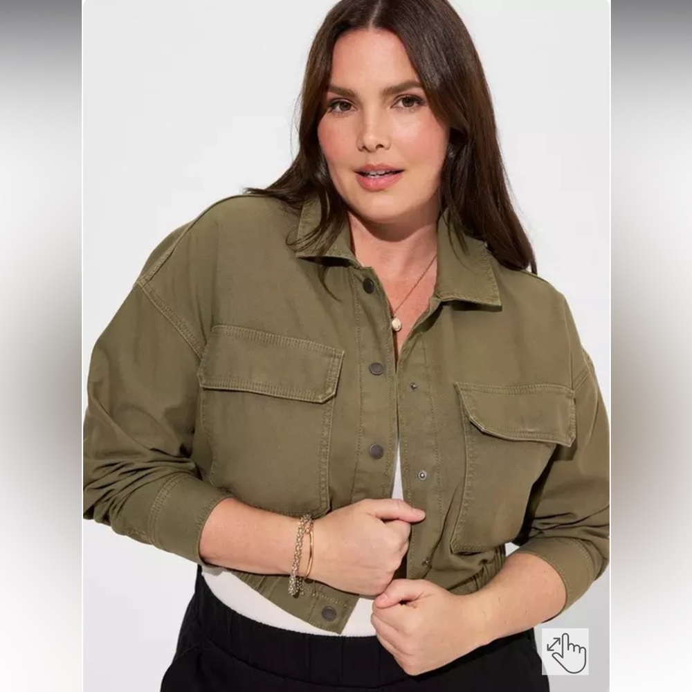 Cotton Twill Cropped Jacket